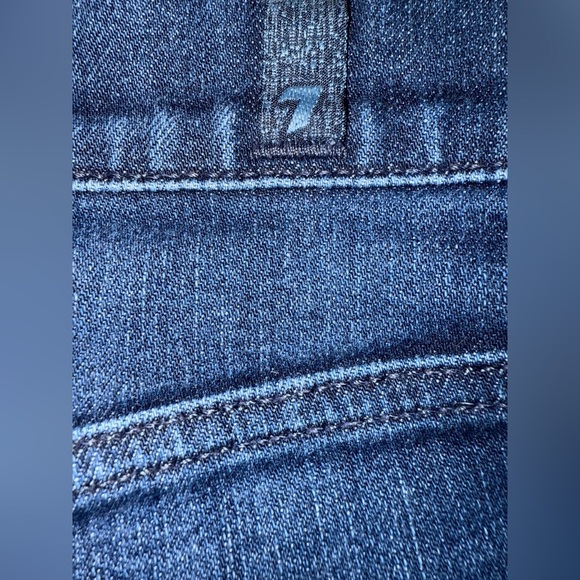 7 For All Mankind Slimmy Men’s Jeans 34x28 Dark Wash Slim Straight Fit Denim - Picture 7 of 12